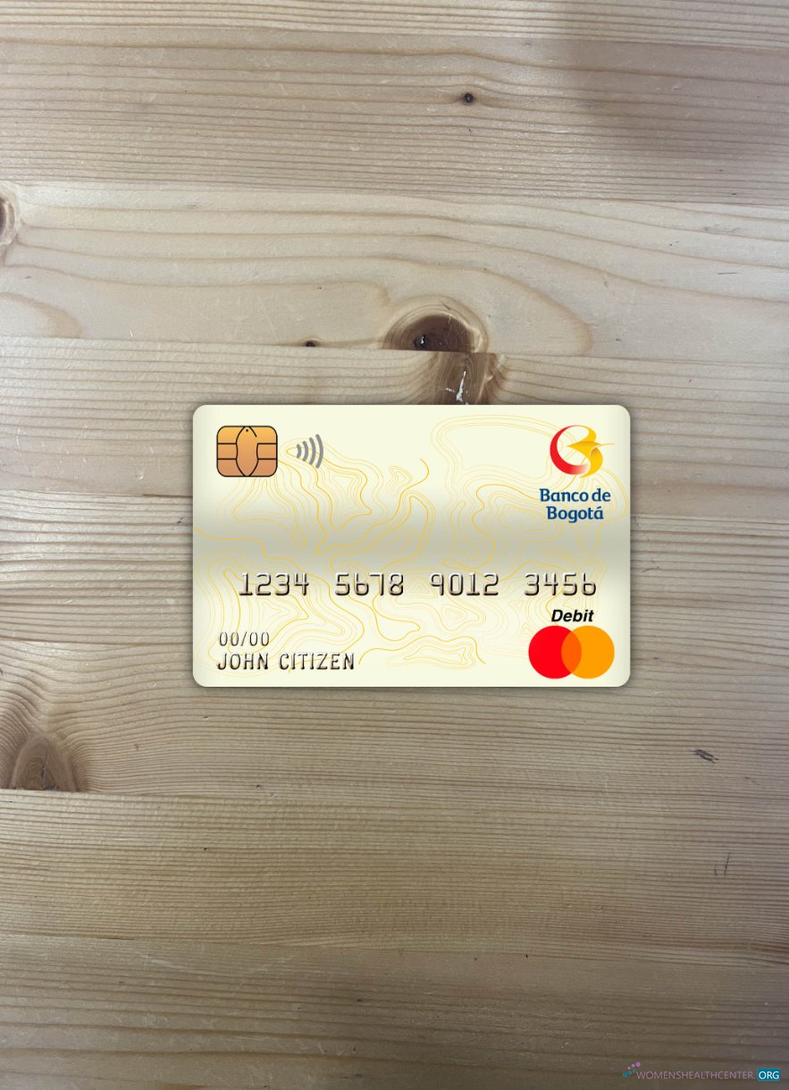 Download Colombia Banco de bogotá bank master debit card photolook front Photoshop template